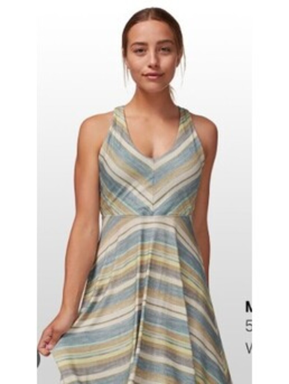 NWOT Prana Selene dress maxi tank dress with stretch built in bra size XL